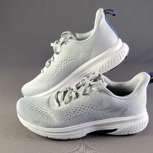 Athletic Works Light Gray/Silver Sneakers with Navy Insole And Trim